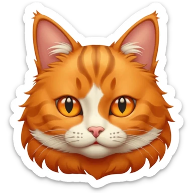 Cat with squinted eyes sticker