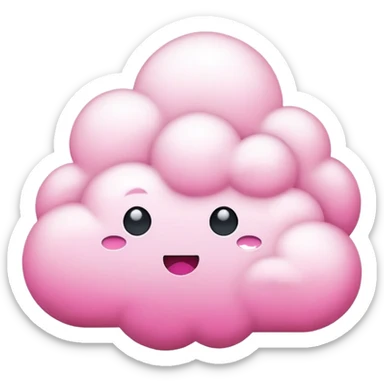 pink cloud storm  sticker