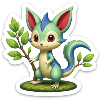 Sneasel-Furret-Treecko-Celebi-fusion sticker