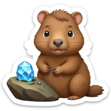 baby capypara with magical stone


 sticker