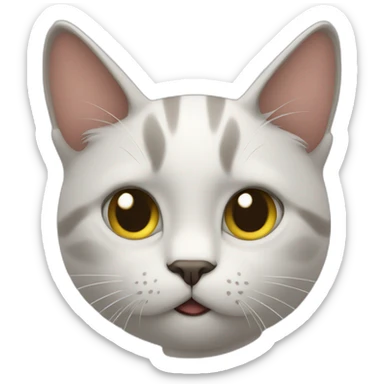 Cat doubting sticker