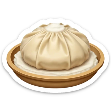 a single buuz Mongolian dumpling  sticker