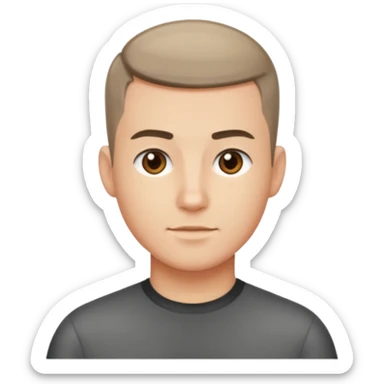 crew cut shorter hair sticker