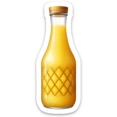Pineapple juice bottle sticker