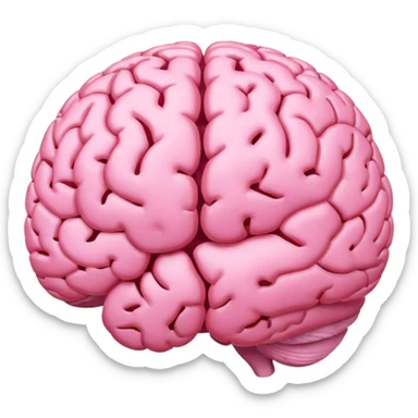 pink brain sticker