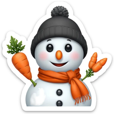 snowman with outfits  sticker