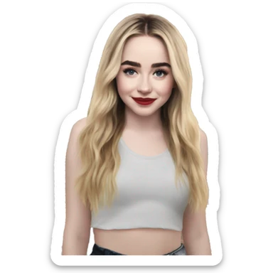 Sabrina Carpenter en playa sticker