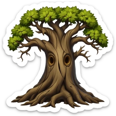 dark old deep tangled cracking trees  sticker