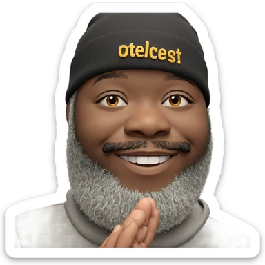 smiling boy in beanie sticker