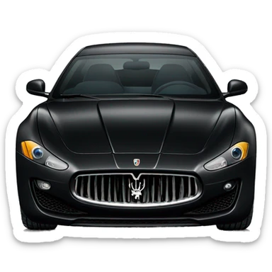 Black maserati car sticker