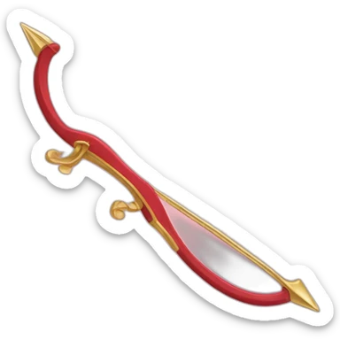 Cupid's bow and arrow sticker
