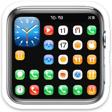 iPhone 17 Pro Max with app icons, time and battery level sticker