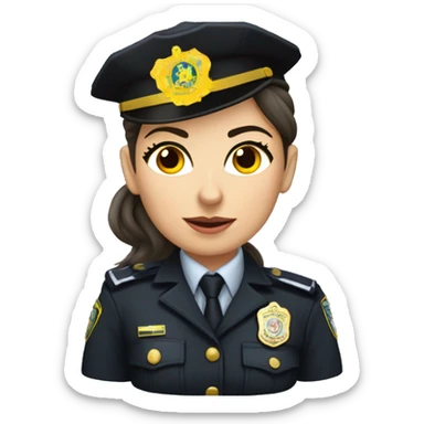 mujer policia nacional españa peliroja sticker