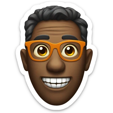 scary jackolantern wearing glasses sticker