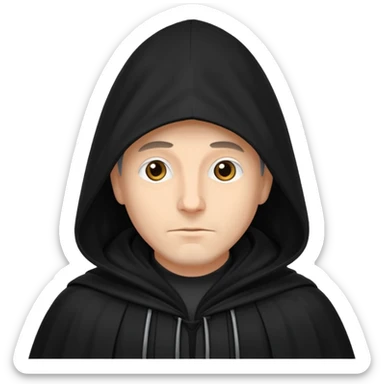 A wandering philosopher in a long black cloak sticker