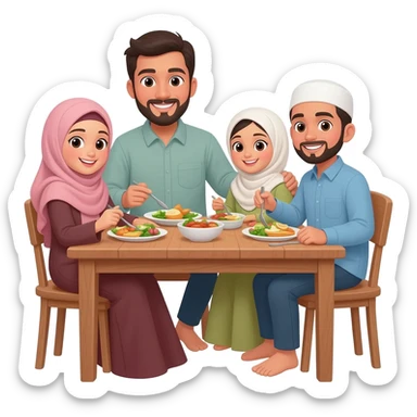 harmony and peace  between people at home islam sticker
