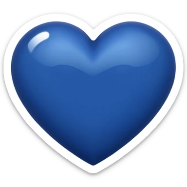navy blue heart  sticker