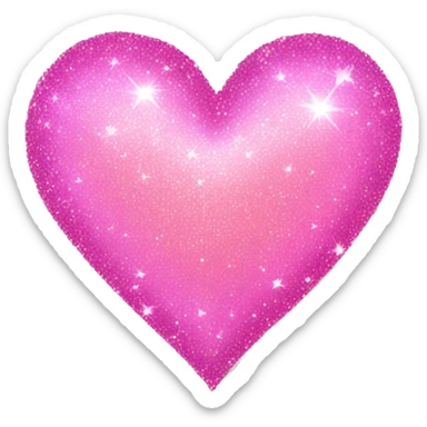 a pink sparkly heart sticker