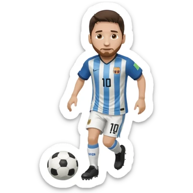 Lionel Messi dribbling sticker