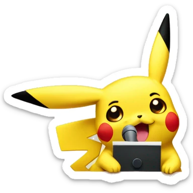 pikachu at podium sticker