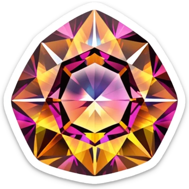 A mystic fire topaz natural cut sticker