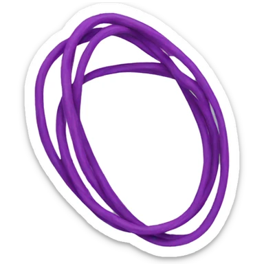 two overlapping rubber bands sticker