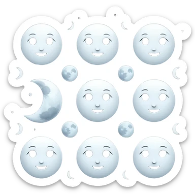 phases of the moon sticker