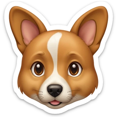 Vira lata caramelo claro pelo todo caramelo claro homogenio, de orelha em pé e pelo bem curto  sticker