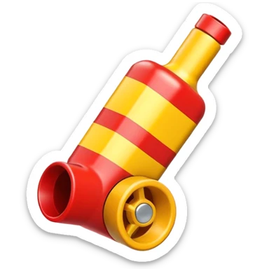 A create a whistlewith tvk image and colour with the colour first red and in center yellow and then red  sticker