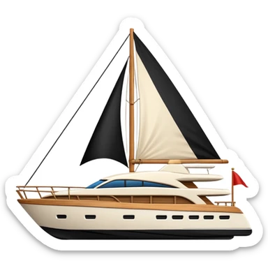 yacht with Egyptian small flag sticker