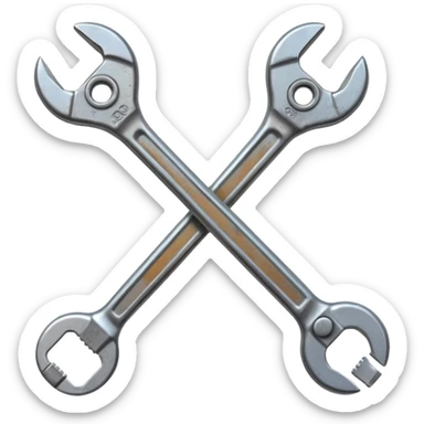 make me a retro-style wrench just one  sticker