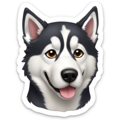 Chien husky, croisé border coller sticker