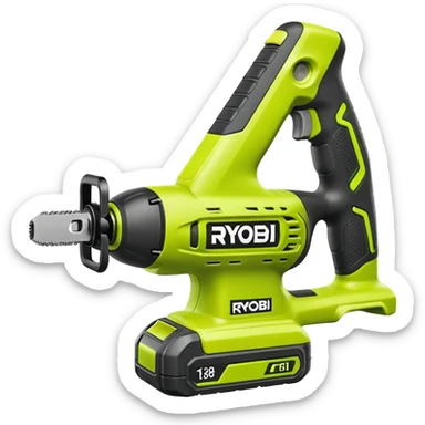 RYOBI ONE+ 18V Cordless Reciprocating saw battery  sticker