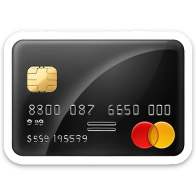black credit card, no text sticker