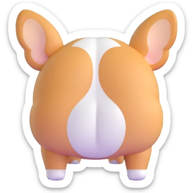 corgi butt sticker
