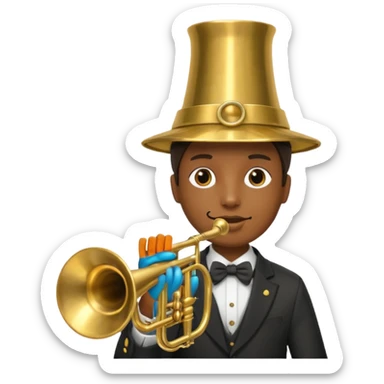 What it would look like if a trumpet and a human had a child sticker