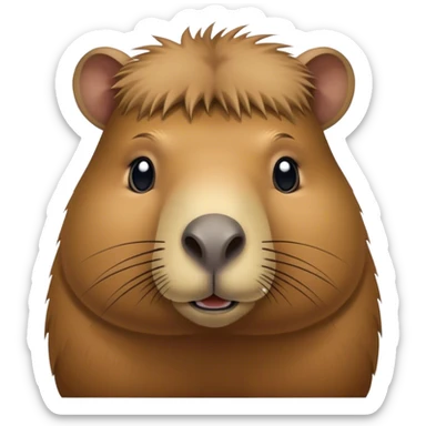 capybara with an edgar cut sticker