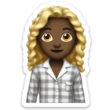 pajamas black sticker