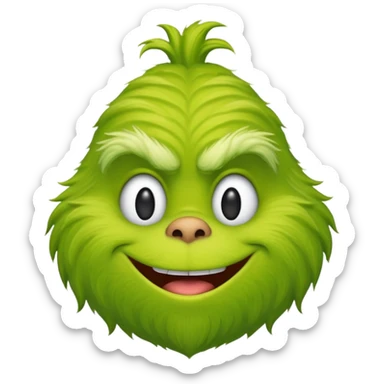 Create a Grinch emoji for a teams chat but make it more original style to the movie sticker