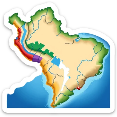 I want that you generate a correctly Peru map sticker
