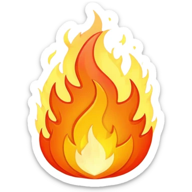 me un fuego pixeleado sticker