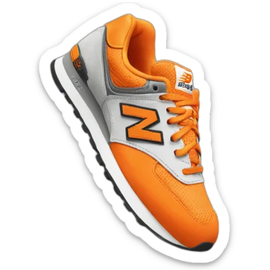 New balance orange shoe sticker