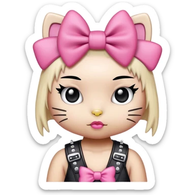  kawaii punk hello kitty sticker