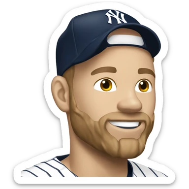 White man with New York Yankees  sticker