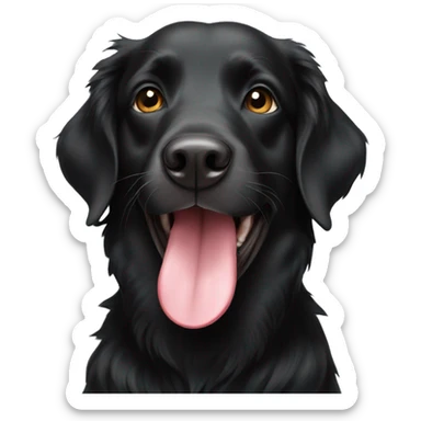 black Australian retriever with his tongue out sticker