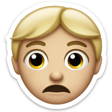 Tired emoji with dark circles under the eyes sticker