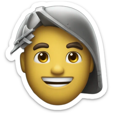 the knight smiles broadly sticker