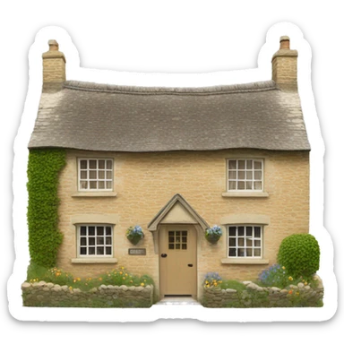 Cotswolds cottage sticker