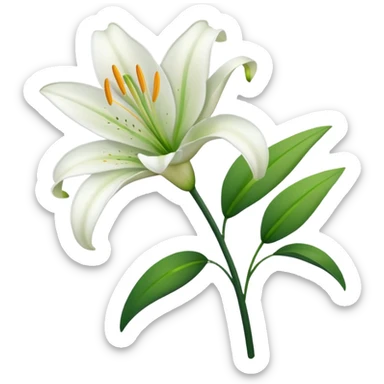 White lily sticker