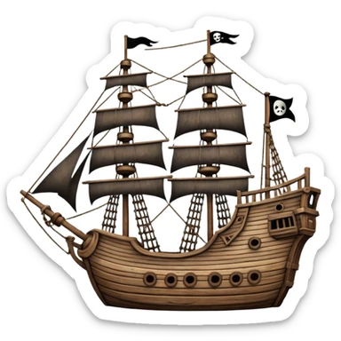 pirate ship for penguins sticker